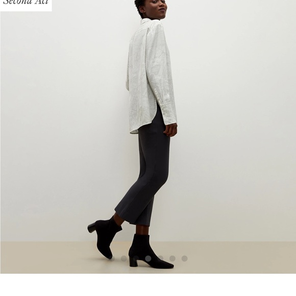 MM Lafleur “The Blake Shirt—Atlas Print” Light Gray Button-Down Shirt - Picture 2 of 7